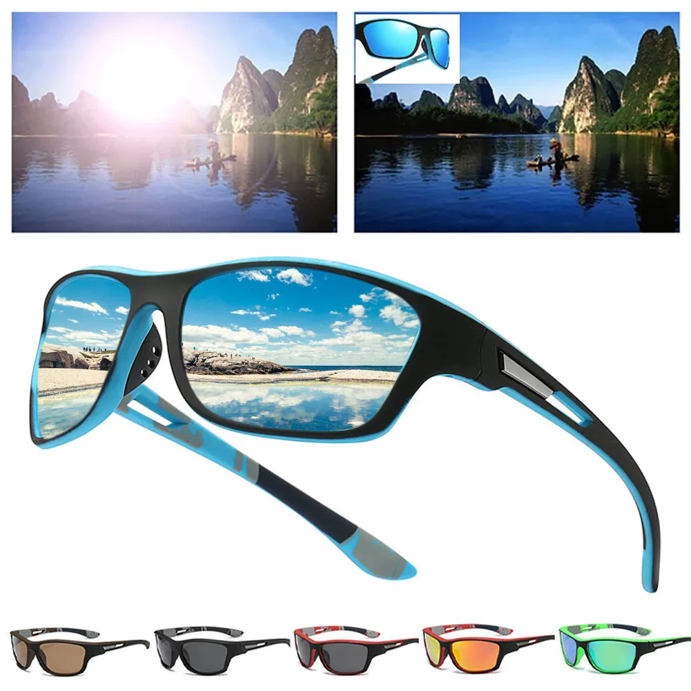 Men Outdoor Sports Sunglasses Fashion Polarized Sunglasses Eyewear For Cycling Running Camping Hiking Fishing