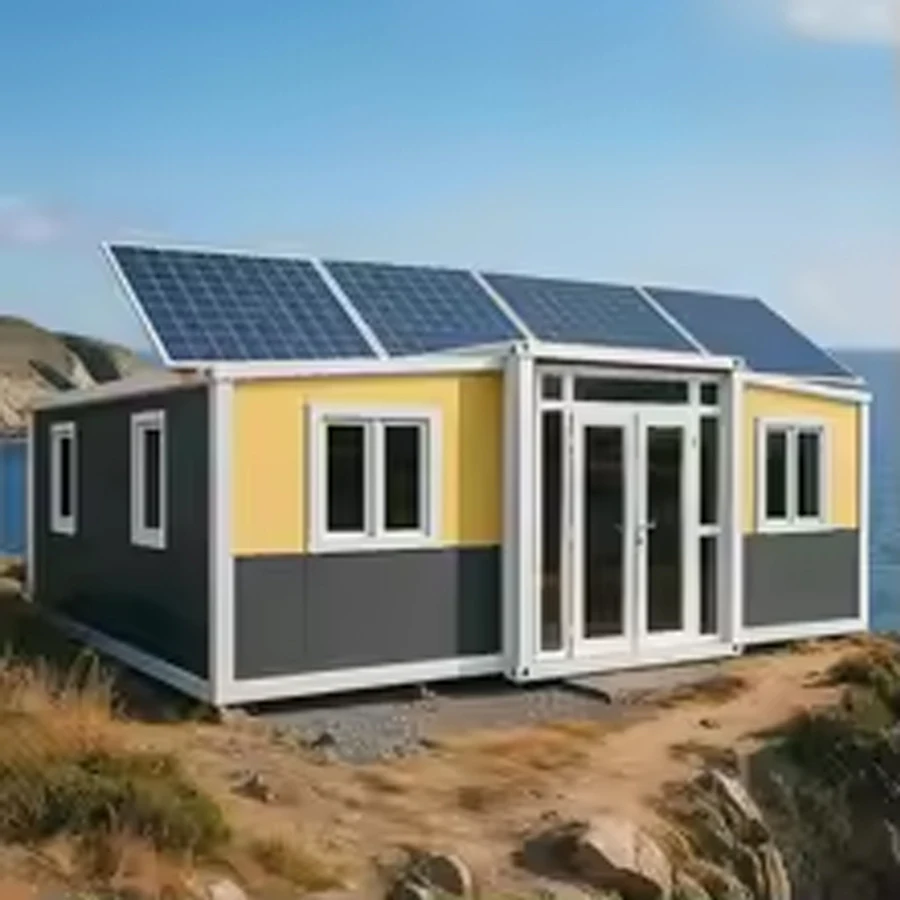 منزل حاوية جاهزة قابلة للتوسيع بطول 40 قدمًا، 3 غرف نوم من الفولاذ الخشبي القابل للطي، خطط منزلية للفندق الخارجي، حزمة مسطحة، مستشفى المكتب