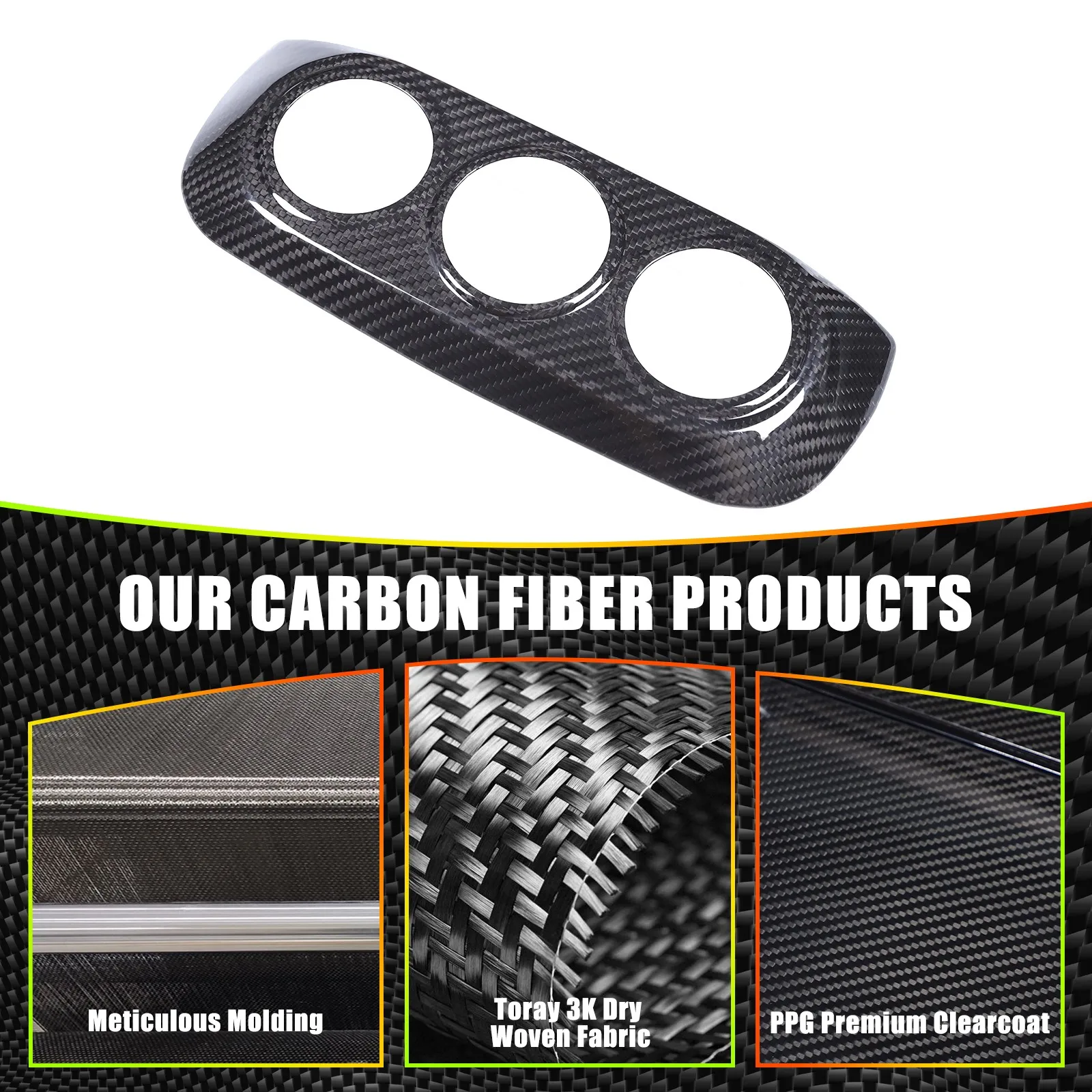 ألياف الكربون الجافة سيارة وحدة التحكم المركزية تكييف الهواء التبديل الإطار الكسوة لنيسان 400Z RZ34 Fairlady Z 2021-2025 غطاء الزخرفية