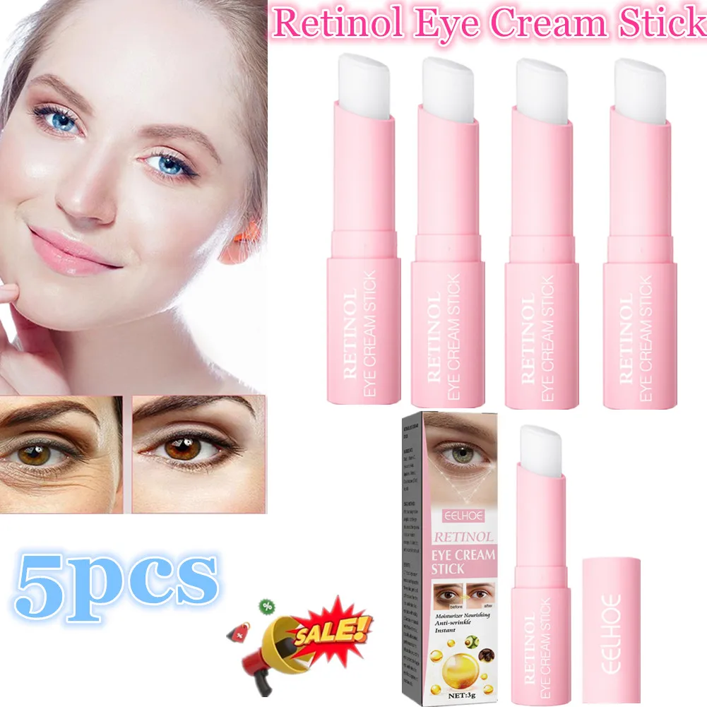 

5X 3gRetinol Eye Cream For Lifting Moisturizing Balm Stick Anti-Puffiness Smoothing Clean Eye Skin Care