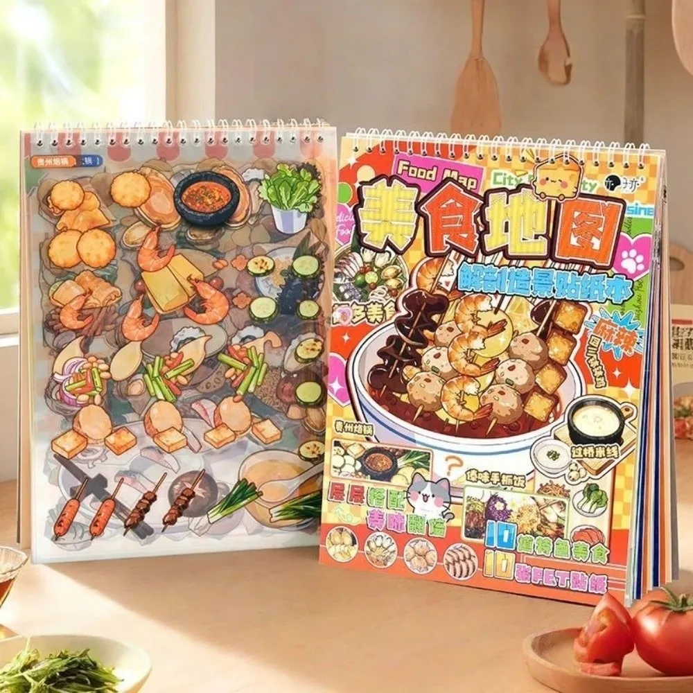 Warm Style Miniature Landscape Sticker PET 10 Scene 20 Sheets DIY Sticker Book Visual Stacking DIY Craft Cabin Scene Sticker