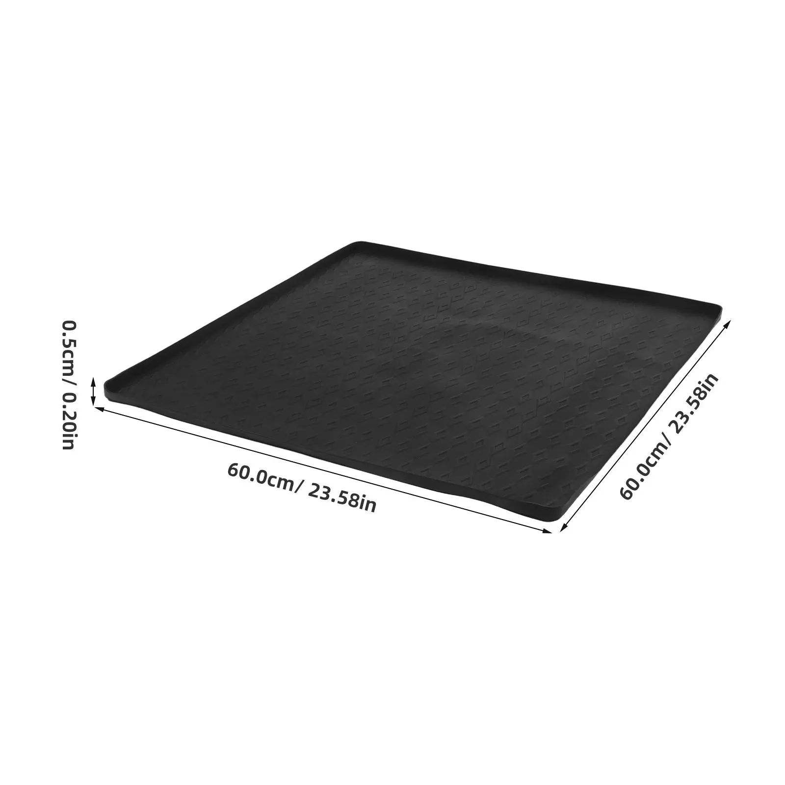Washing Machine Drain Pan Black Silicone Washer Dryer Protective Mat Elevated Edge Anti-Slip Laundry Floor Protector view 3