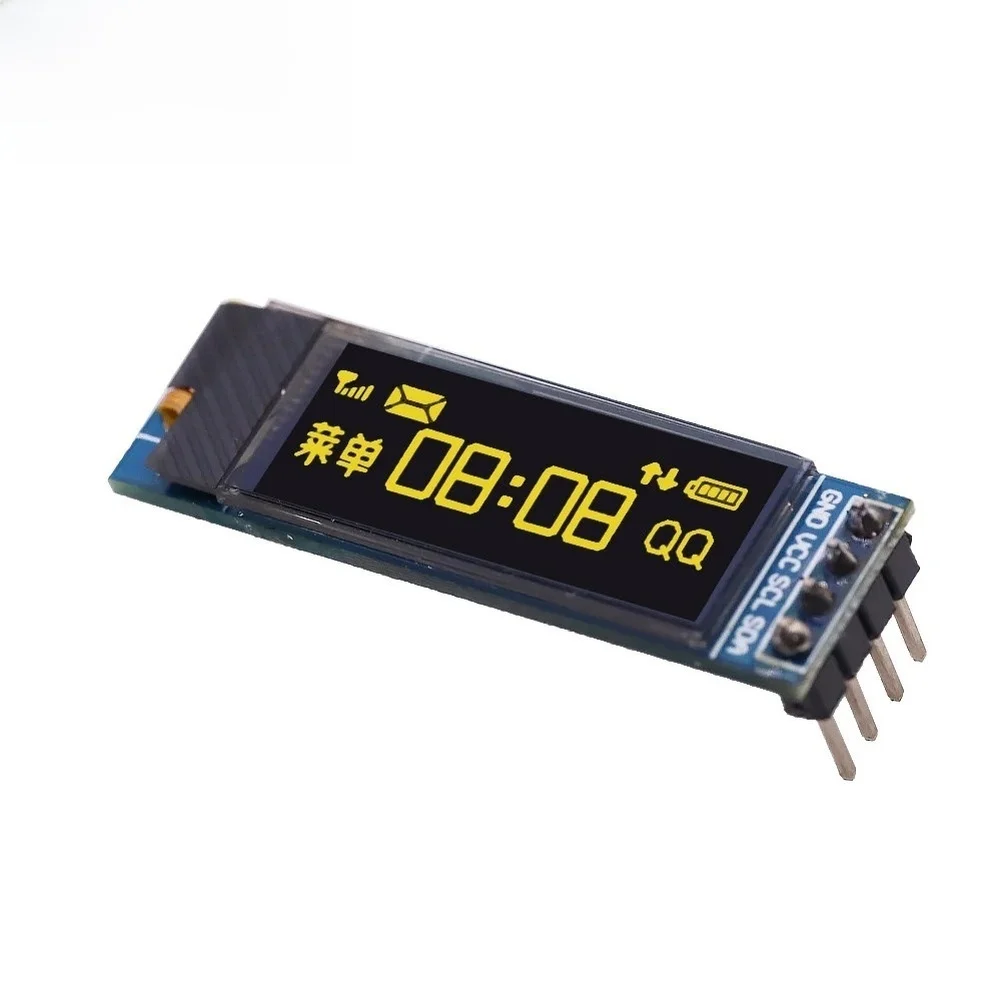 0.91 Inch 128x32 For OLED Display I2C Interface 3.3V 5V Blue White Screen For For Arduino DIY Electronics Components