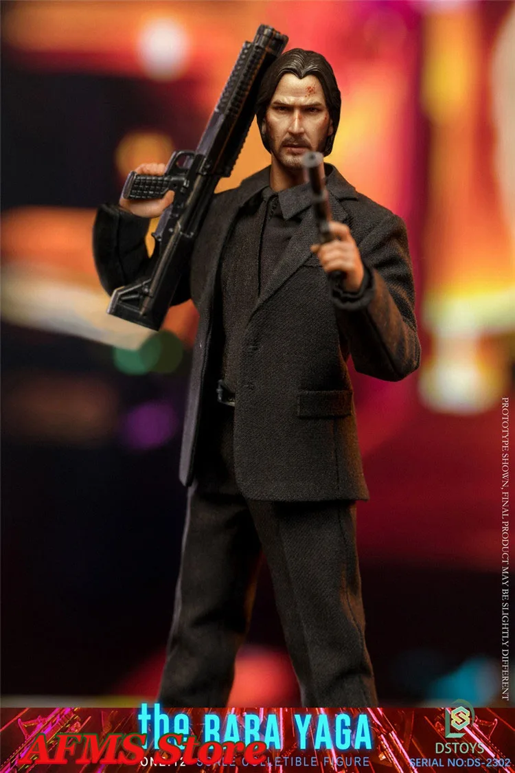 DSTOYS 1/12 DS-2302 Scale Collectible Figure Keanu Reeves Classic Action Thriller Doll Full Set 6Inch Men Soldier Action Figure