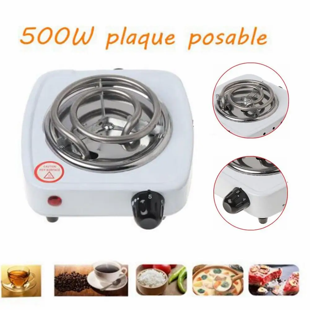 500W Electric Iron Stove Hot Plate Heater Hotplate Household Cooking for Home Kitchen Cooker Coffee Appliances EU Plug