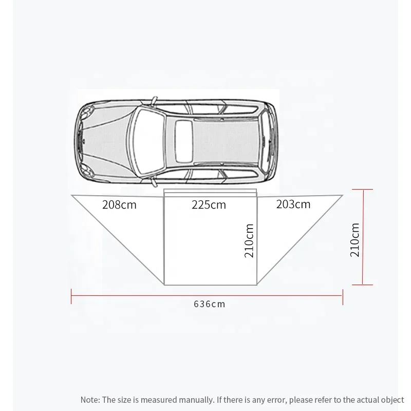RV 180 Degree Awning, 2M 2.5M Standing Car Awning, Heavy Duty Waterproof Canopy, for SUV Truck Outdoor Camping, Sun Shade