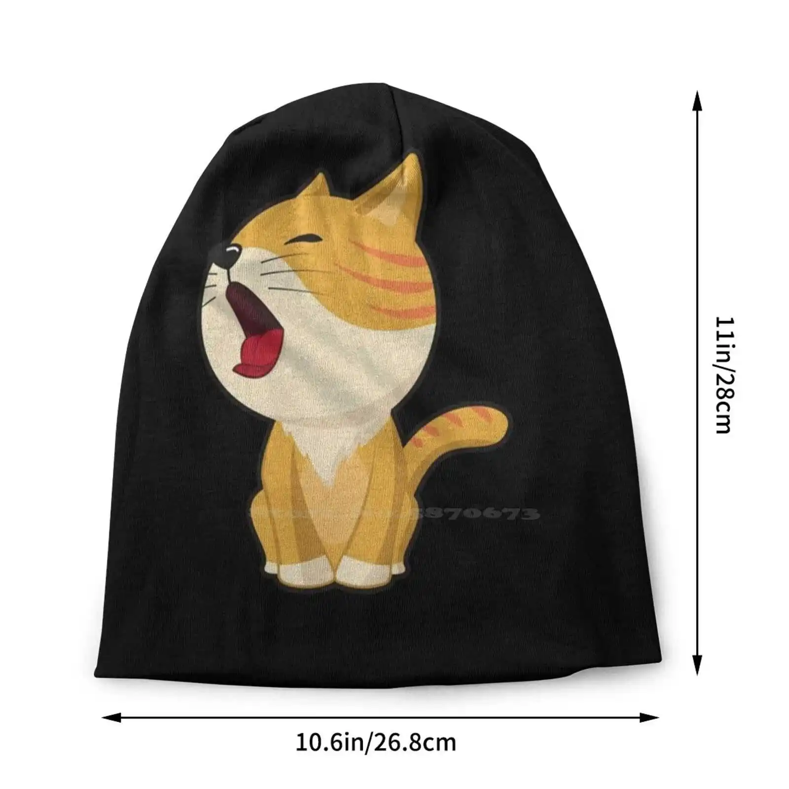 Cat Pencilcase Knitted Hat Warm Beanie Outdoor Caps Cat Pencilcase Cat Makeup Cat Toiletry Kitty