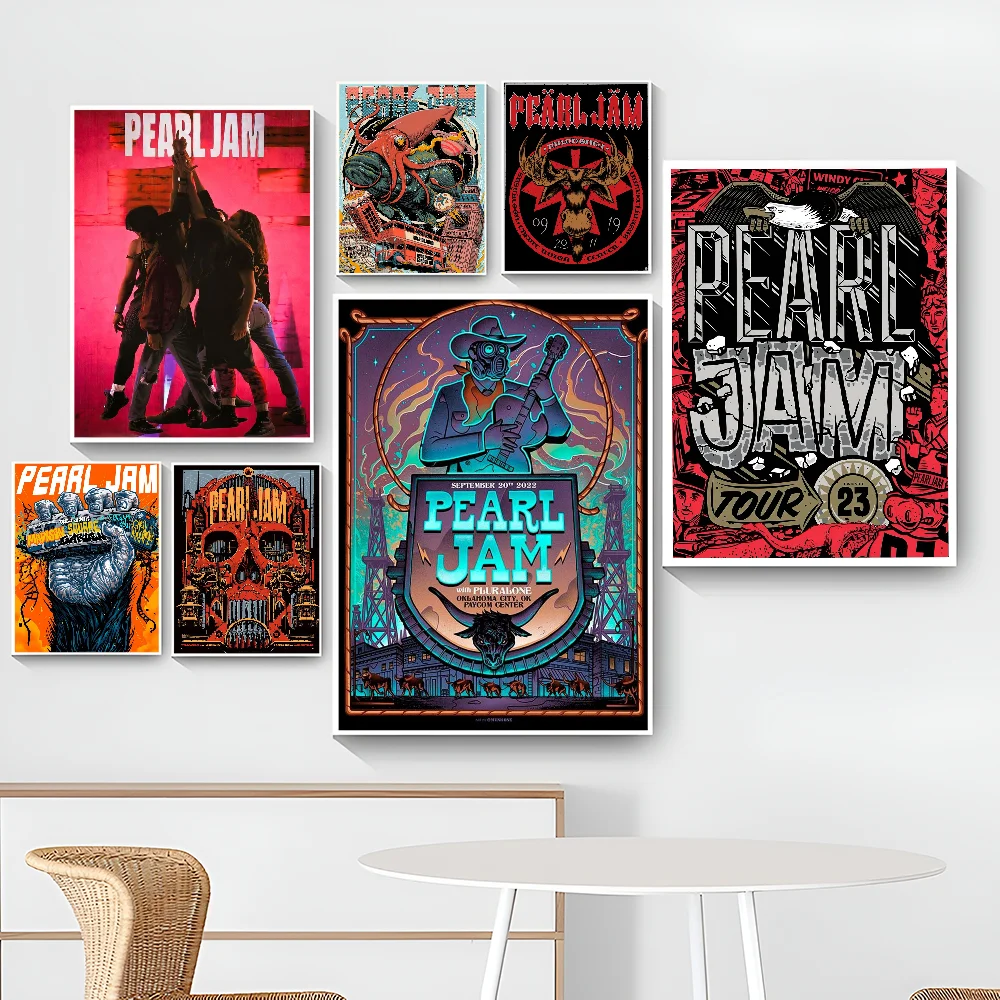 P-Pearl J-Jam Band Movie ملصقات لاصقة يتوهم الجدار ملصق لغرفة المعيشة زخارف للحانات اللوحة الزخرفية خمر