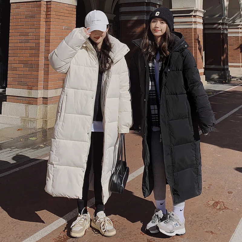 

Down Cotton-padded Jacket Women's Long Winter 2023 New Korean Version of Padded Over-the-knee Cotton-padded Ladies Warm Coat