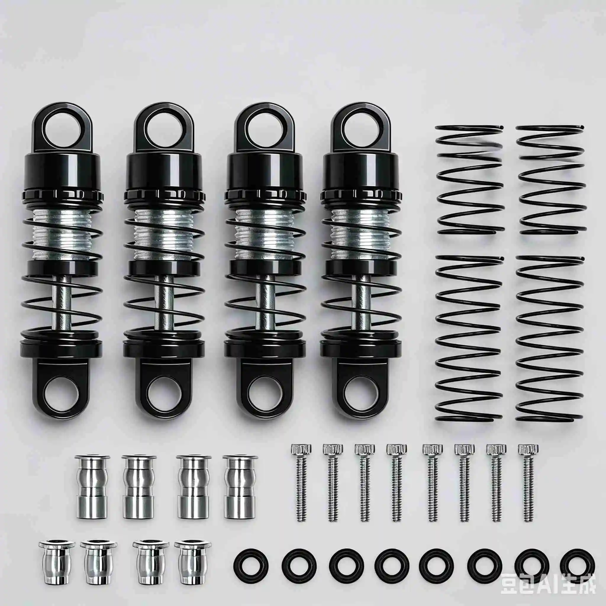 26mm Aluminium Einstellbarer Dämpfungs-Stoßdämpfer für AXIAL 1/30 SCX30 Ford Bronco Jeep Wrangler RC Crawler