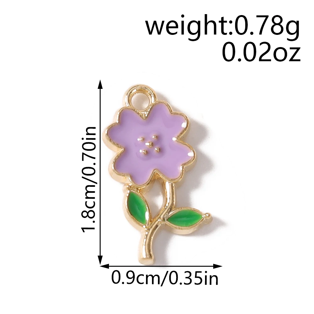 Leslie 20 Stück Charms, 9 x 18 mm, niedliche bunte Schleifen-Anhänger für Ohrringe, Armbänder, Halsketten, DIY handgefertigte Schmuckherstellung – Detail 2