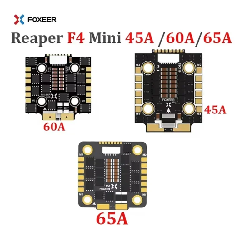 

Foxeer Reaper Mini 4in1 45A 60A 65A BLheli32 Brushless ESC DSHOT1200 3-6S 3-8S for RC FPV Racing Freestyle Drones