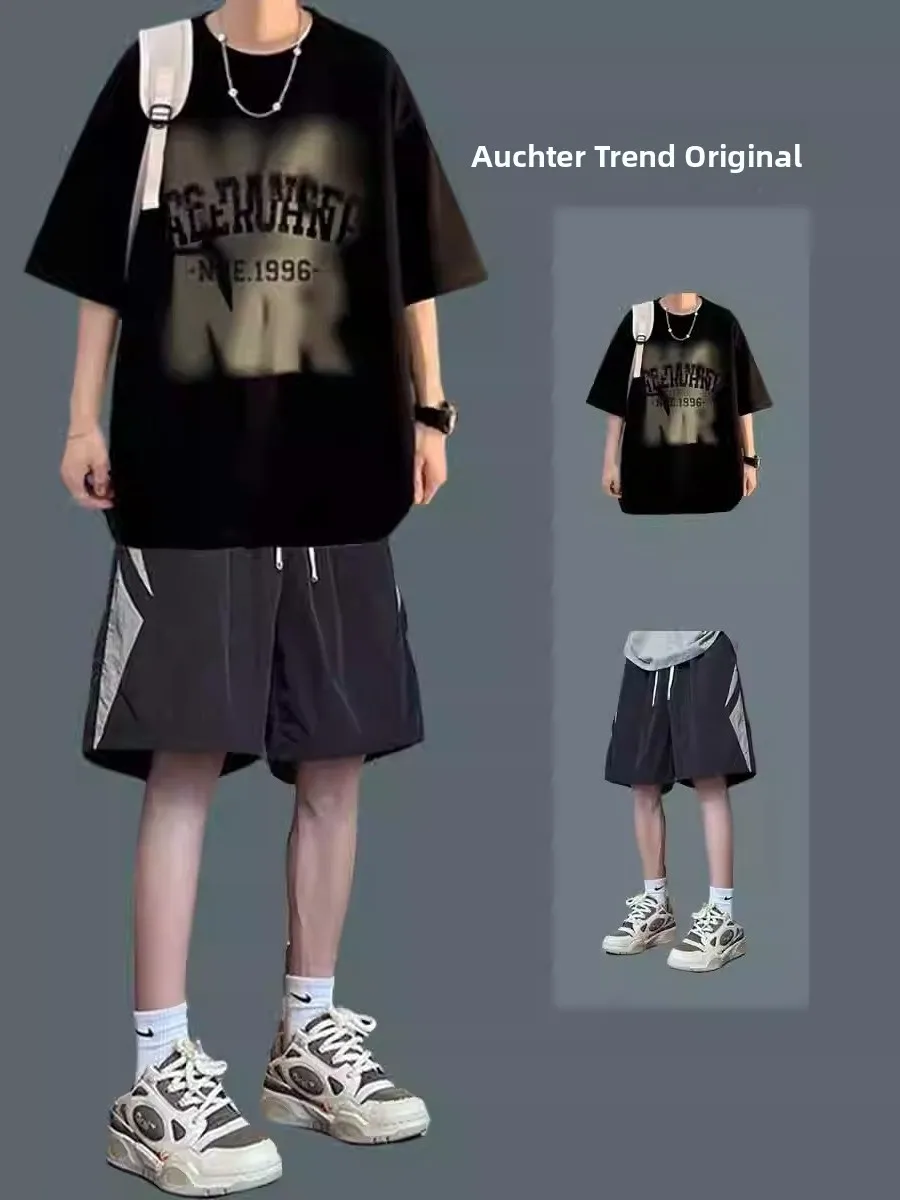 

Teenage Boys Lightweight ort Sve orts Sports Qui Dry Summer Outfit Casual Two Piece Set Comfortable Breathable Clothing