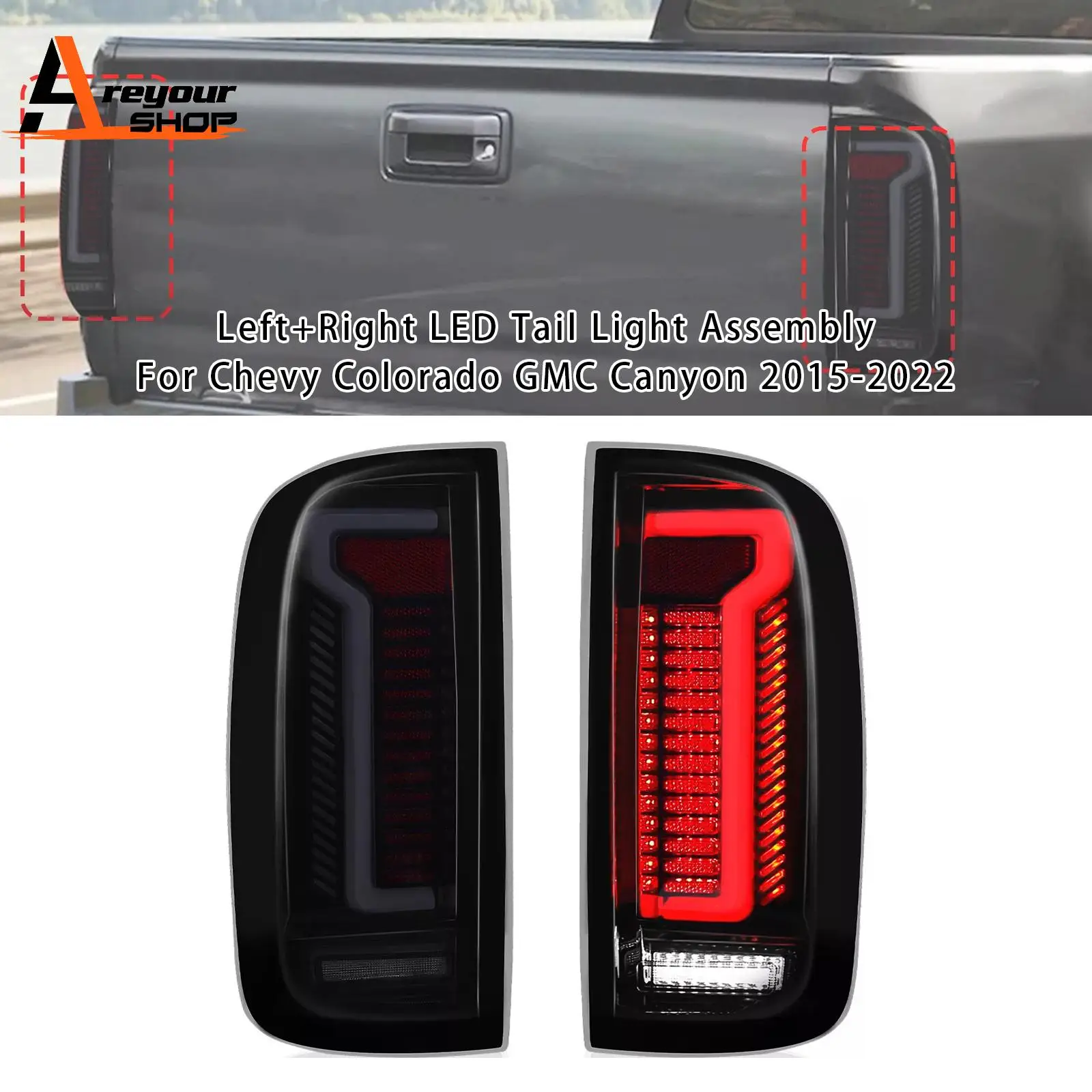 

Left+Right LED Tail Light Assembly for Chevy Colorado GMC Canyon 2015-2022