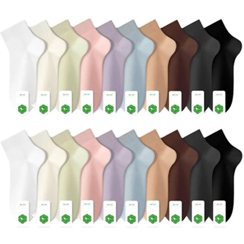 

10 Pairs of Soft & Comfortable Simple Solid Tube Socks - All-Matching Ladies Stockings with Gentle Fabric for Everyday Wear