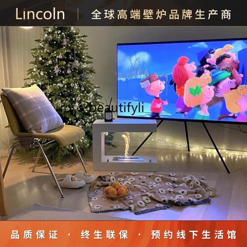 53Alcohol real fire fireplace decorative cabinet household flame heater firewood ornament