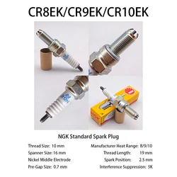 1pcs Motorcycle NGK spark plug CR8EK CR9EK CR10EK is applicable to Kawasaki Yamaha Suzuki with large displacement of 400 600
