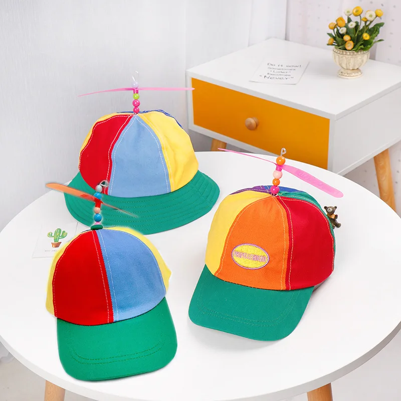 Bocca Bamboo Dragonfly Baseball Cap Patchwork Colorful Family Snapback Cap Children Adult Funny Helicopter Propeller Bucket Hat