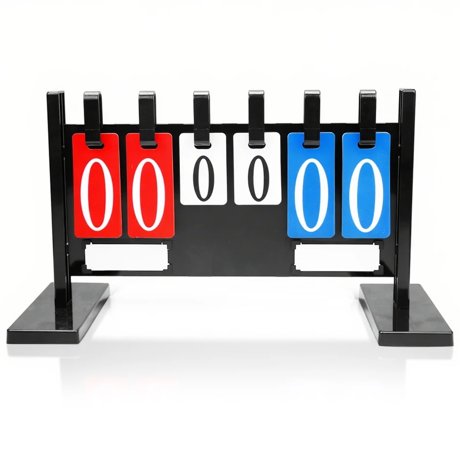 1pc 6 자리 수직 이동식 플립 스코어 보드 축구 농구 코트 스코어 보드 게임 기록