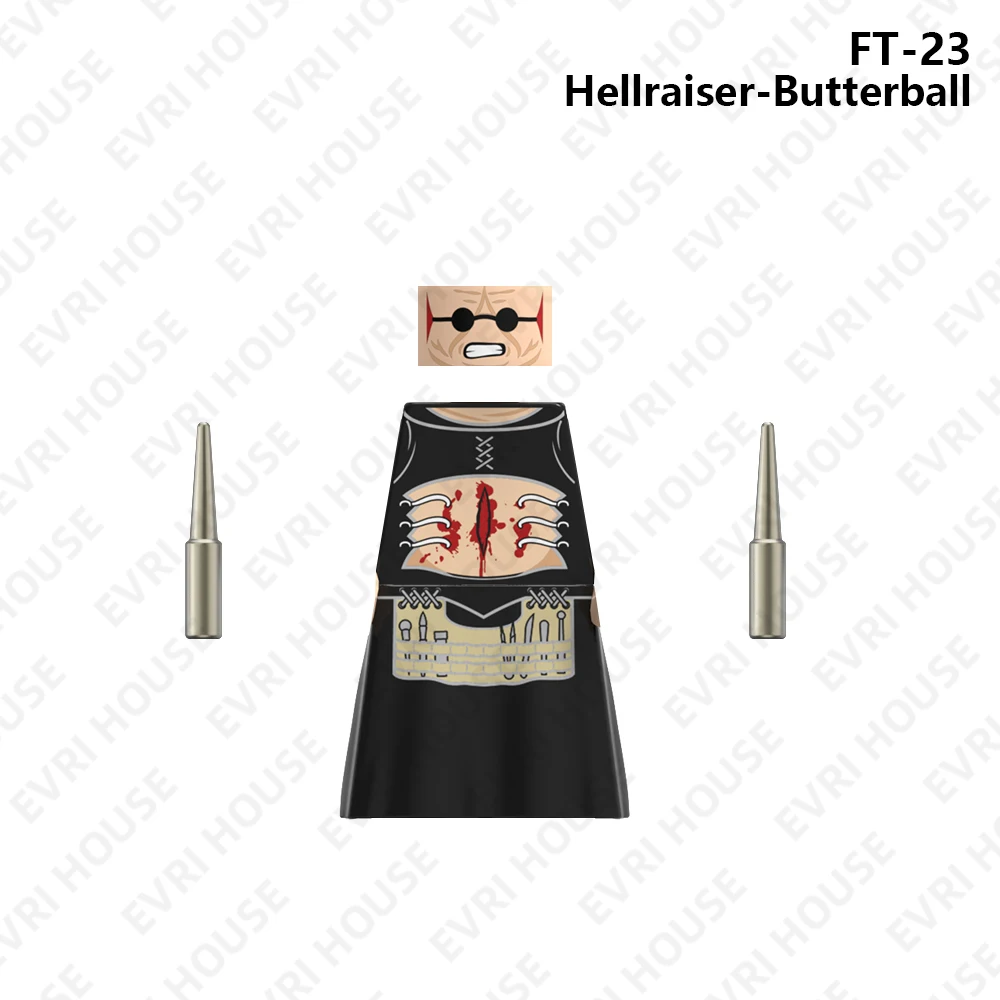 فيلم رعب Hellraiser الطوب الصغير عمل أرقام بنة الدمى ملحق لعب للأطفال FT20-23