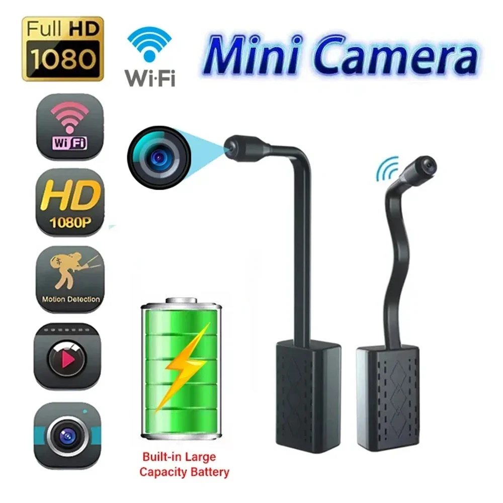 

Беспроводная мини-камера видеонаблюдения, 360 градусов, Wi-Fi, HD 1080P