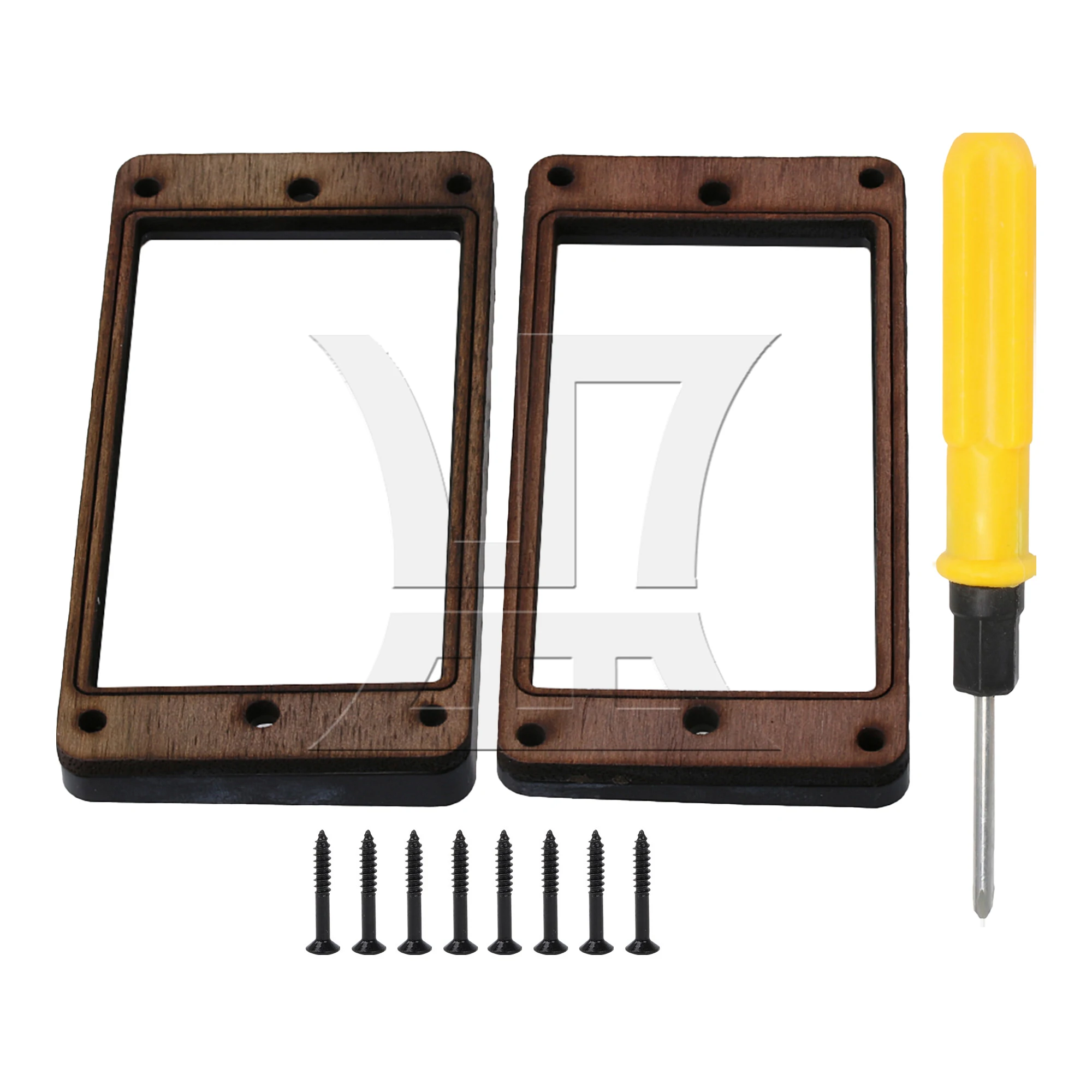 

Yibuy 2 Pcs Electric Guitar Pickup Frame Mounting Ring Rosewood w/ Screwdriver