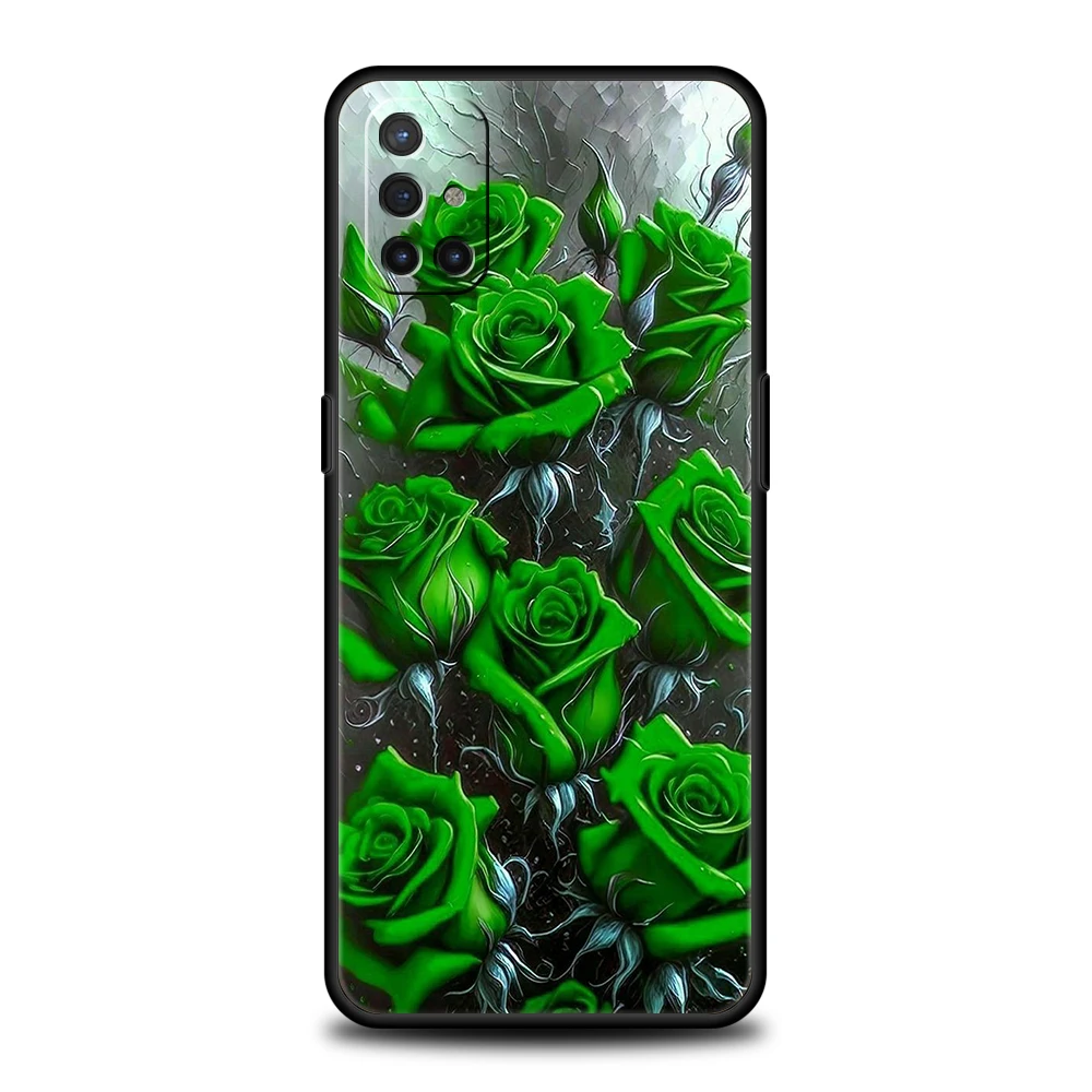 Funda de teléfono con rosas de colores para Oneplus 11 10T Nord N100 N10 10 7 8 9 9R 7T 8T N200 CE 2 9RT Pro 5G, carcasa de silicona, bolsas