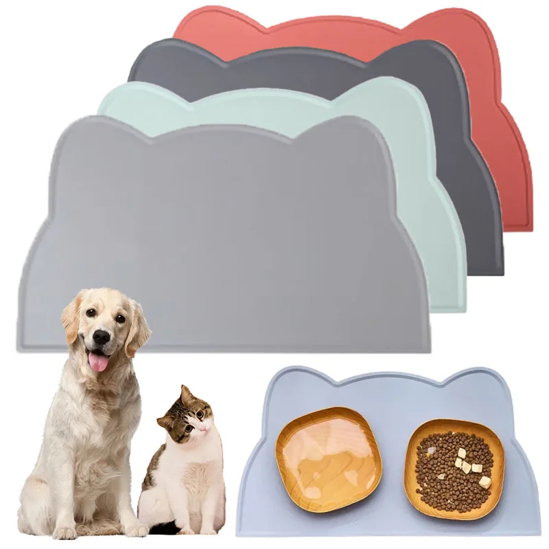 

Pet Placemat Food Grade Silicone Cat Mat Waterproof and Leak-proof Anti-slip Pad Pet Product Easy To Clean Cat and Dog Bowl Mats