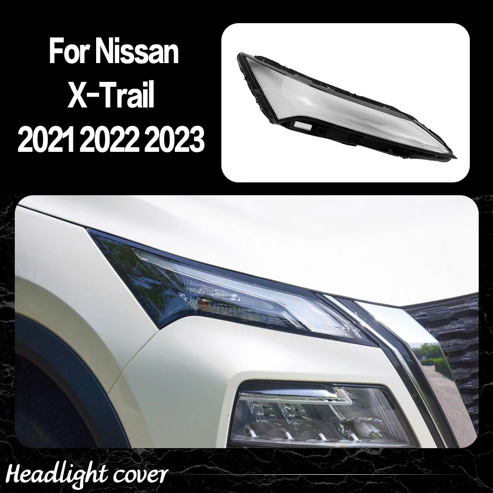 

Headlight Cover For Nissan X-Trail 2021 2022 2023 Transparent Lampshade Lens Lamp Shell Plexiglass Auto Replacement Parts