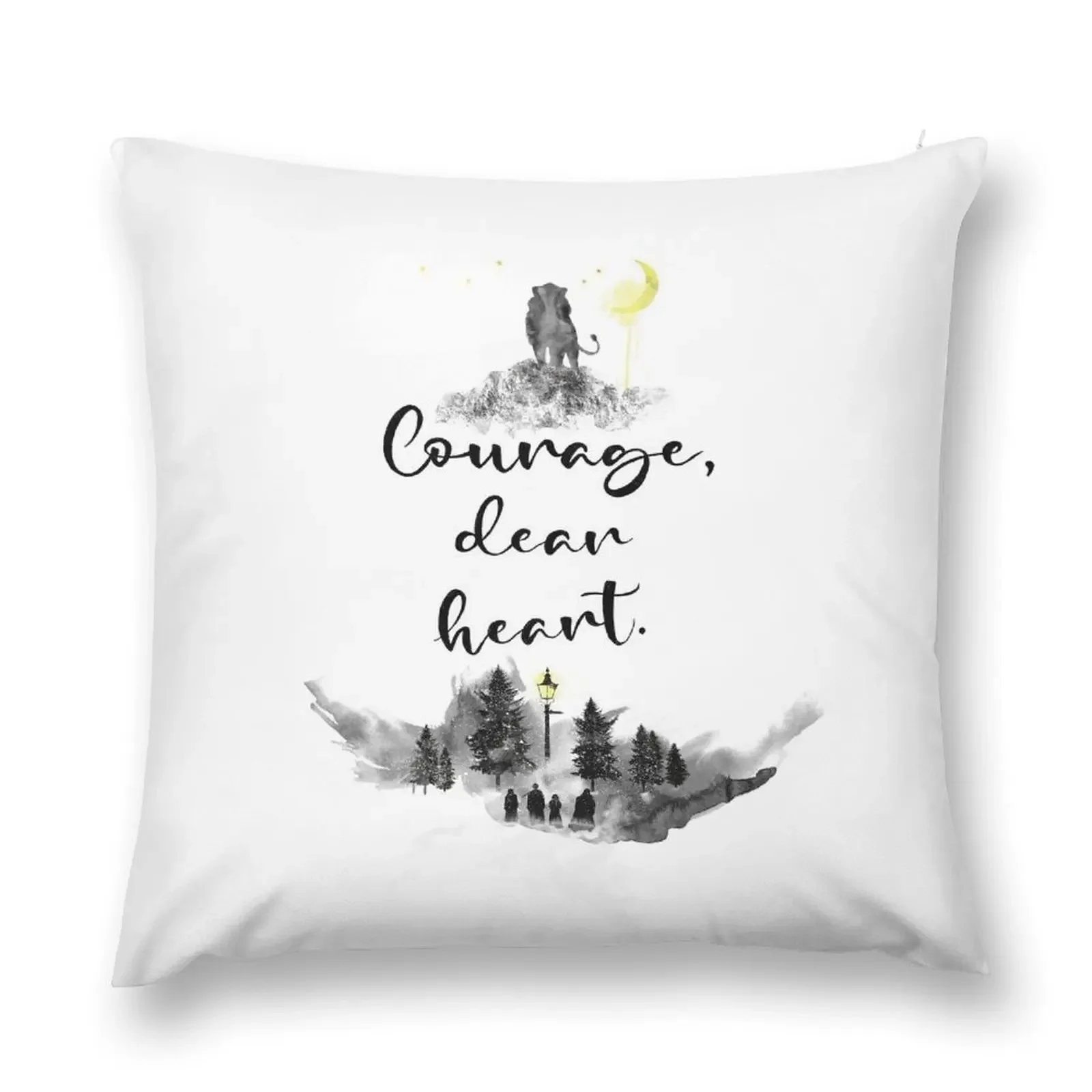 Courage, dear heart version II Throw Pillow Room decorating items Bed pillowcases pillow