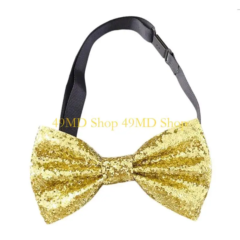 49MD Fashion Necktie for Adult Business Meetings Sequins Necktie Comfortable Neckwear