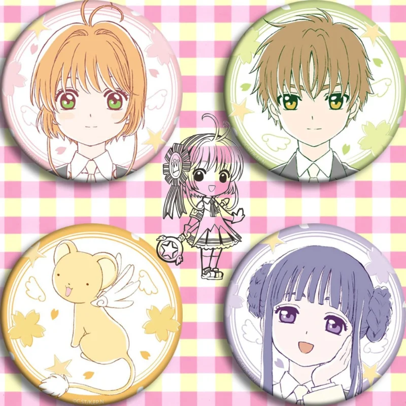 Kino Motokano Michiru Daidouji Lao Li Xiao Lang Crocus Popular Anime Badges 58mm Secondary Peripherals Cute Things Brooches