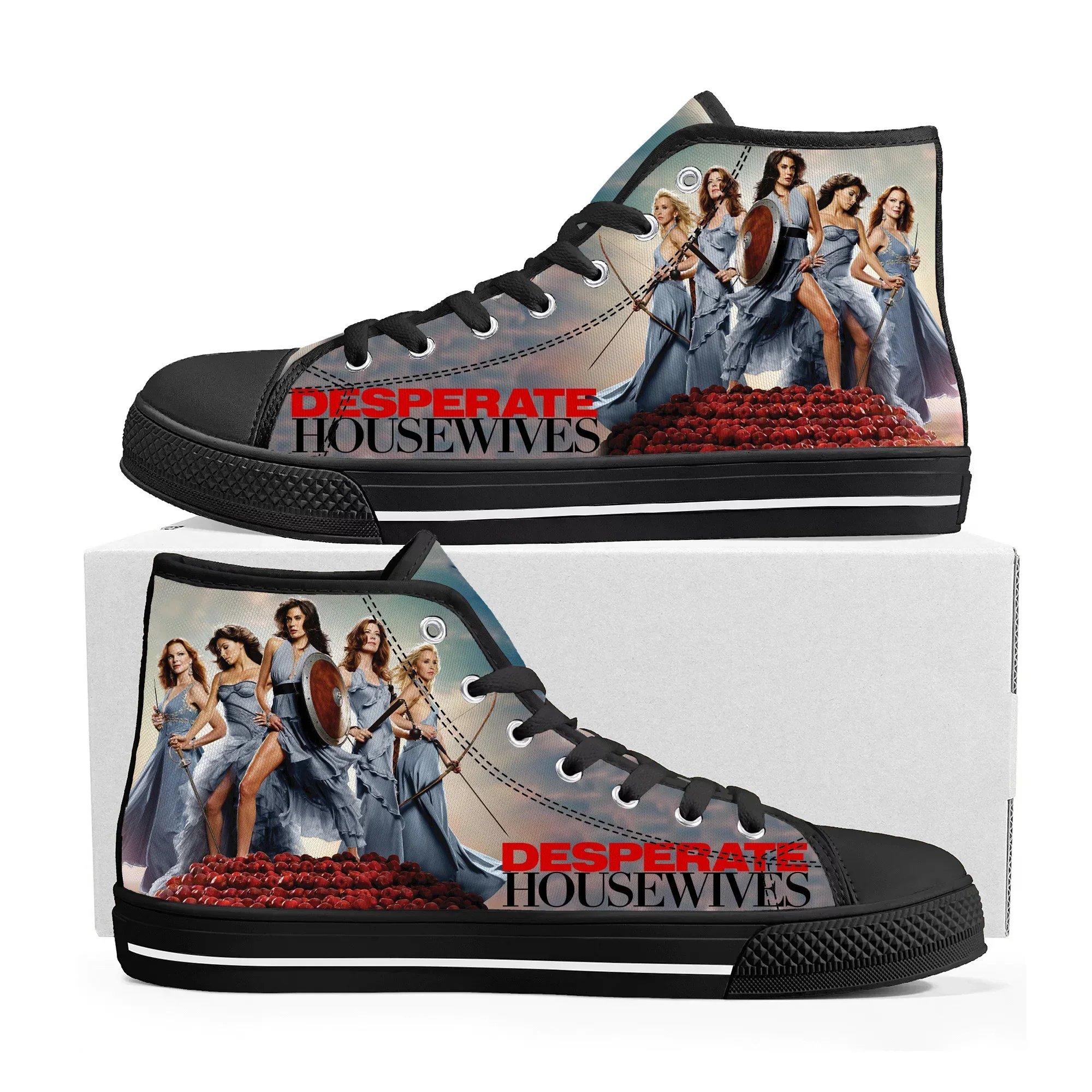 

Desperate Housewives High Top Sneakers Mens Womens Teenager Bree Van de Kamp Canvas Sneaker couple Shoe Casual Custom Made Shoes