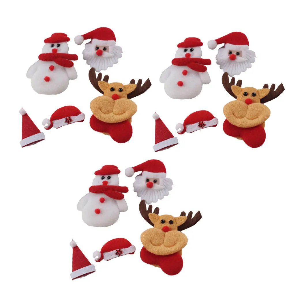 

25Pcs Christmas DIY Patch Santa Claus Cloth Cartoon Stickers for Jackets Jeans Bags Clothes Crafts Decoration Party