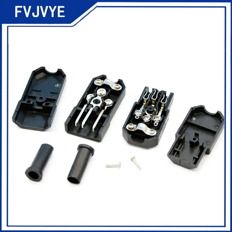 IEC Straight Cable Plug Connector C13 C14 10A 250V Black Female Male Plug Rewirable Power Connector 3 Pin AC Socket A2