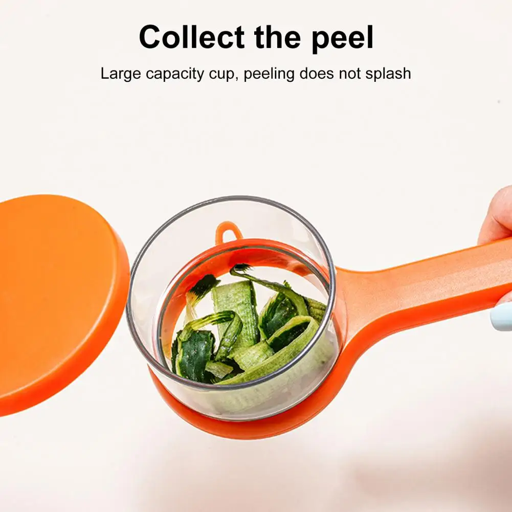 Non-slip Grip Peeler Multifunctional Stainless Steel Blade Peeler with Storage Box for Vegetables Fruits Ergonomic for Easy