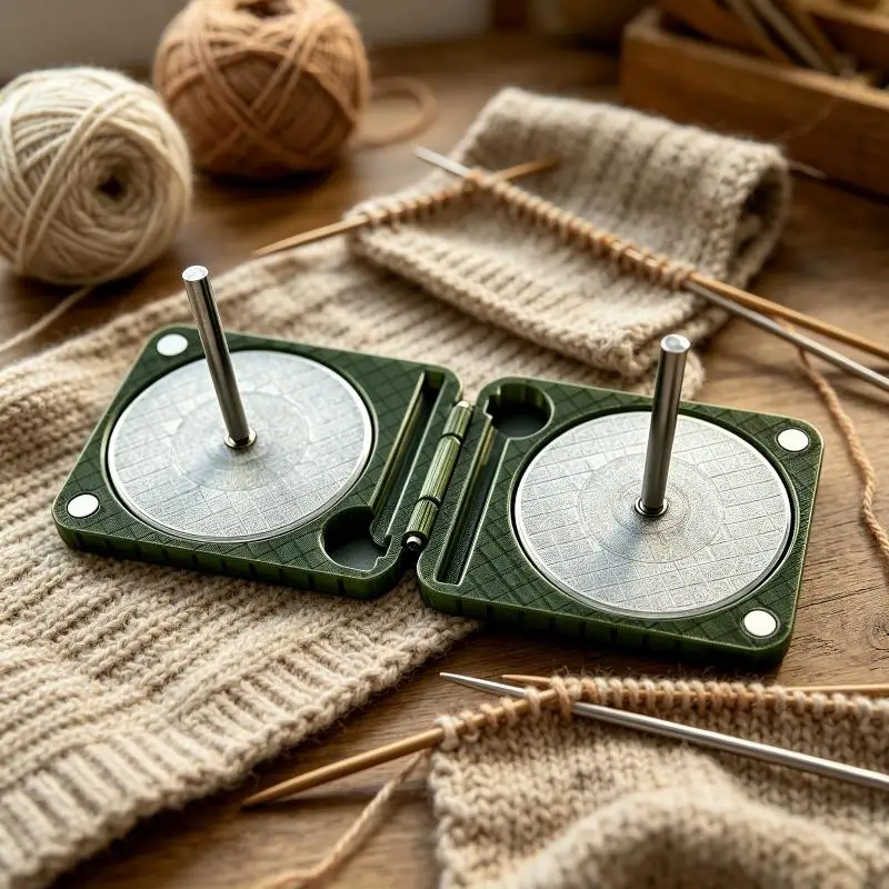 Foldable Double Yarn Spinner Winder Portable Yarn Holder Box for Home Travel Knitting Crochet DIY