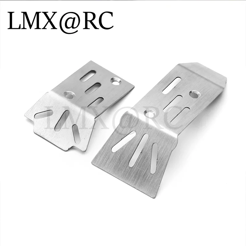 LMX RC 2pcs Stainless Steel Front And Rear Chassis Armor Protector for Arrma 1/18 Granite Grom RC Car Upgrade Parts Accessories