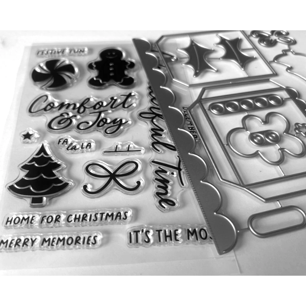 Winter Home Santa 2026 New Arrives Clear Stamps And Metal Cutting Dies Scrapbooking Diary Decoration Pumpkin Stamps Dies Craft