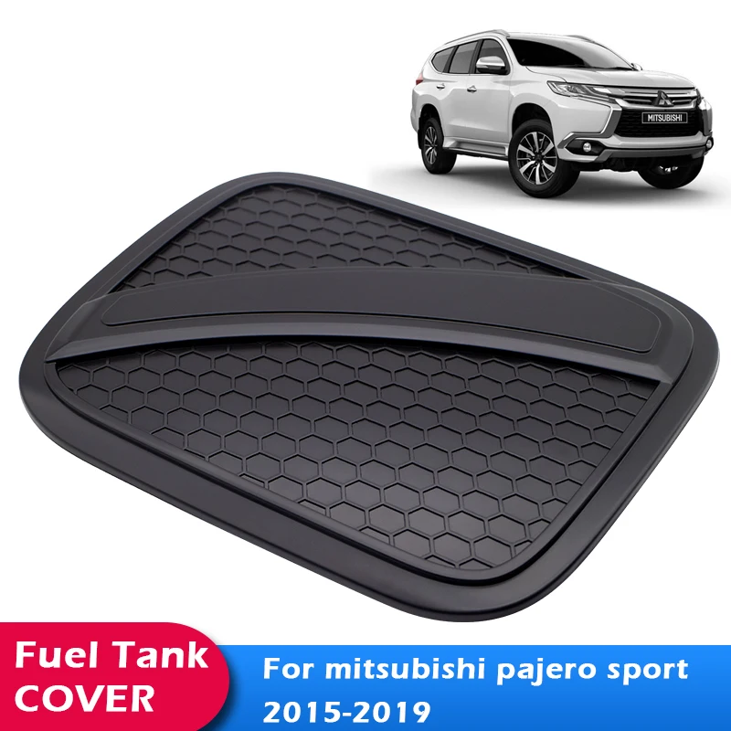 Exterior Fuel Tank Cover For Mitsubishi Pajero Sport 2015 2016 2017 2018 2019 Matte Black Oil Tank Gas Cover 4X4 Car Accessories