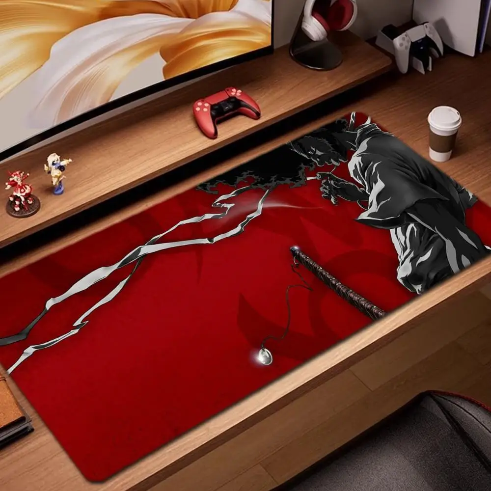 

afro samurai Mouse Pad Game Accessories keyboard pad XXL large locking edge 900X400 mm table mat Gaming mousepad