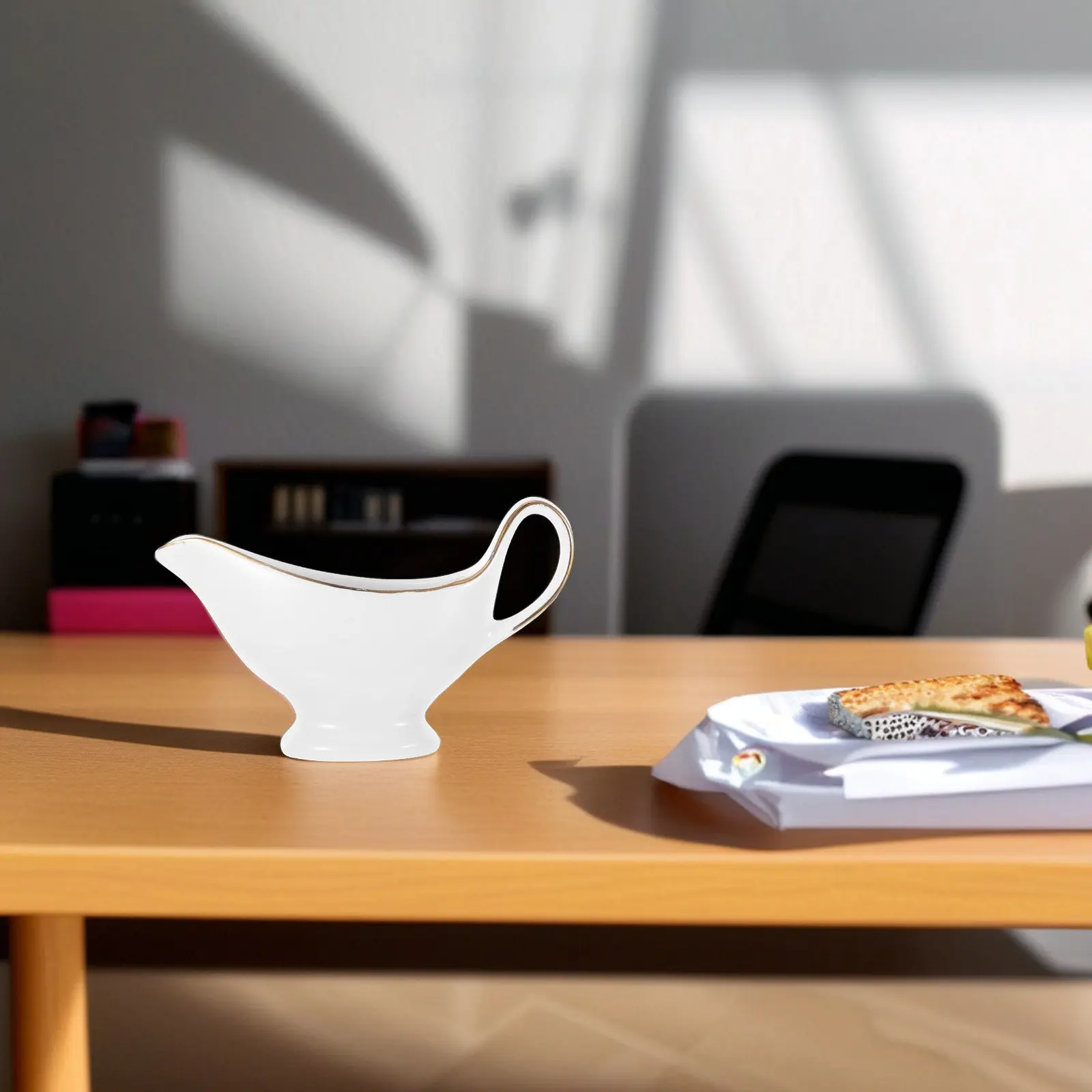 

Многофункциональная керамическая соусница с ручкой для кухни, дома, ресторана, для подачи соусов