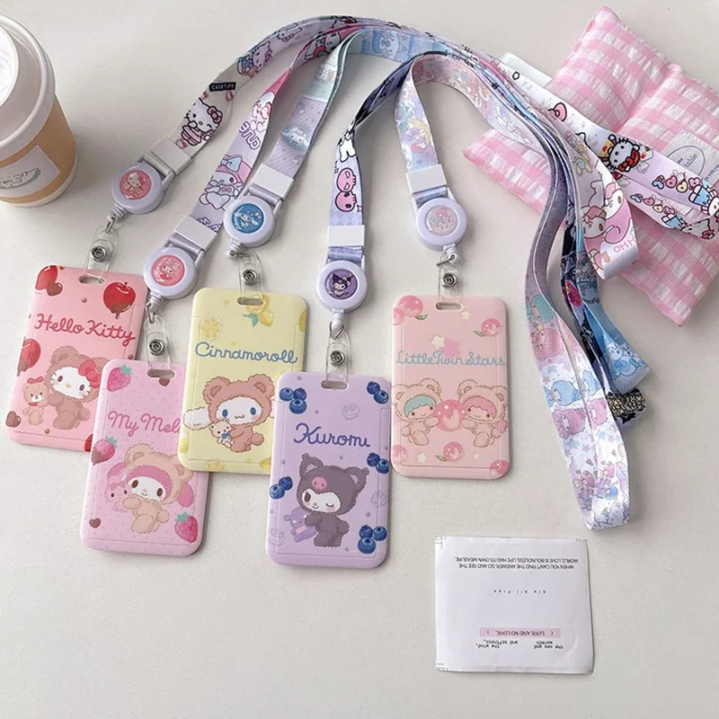 Sanrios Kuromi My Melody Hellokittys ID Working Card Cover Case Cute Abs  Name Badge Holder Chest Tag Work Pass Card Sleeve Gifts - AliExpress 26