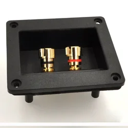 2 Pcs High-quality 201C Two-speaker Junction Box Wiring Board All-copper Binding Post Banana Socket Wire Seat