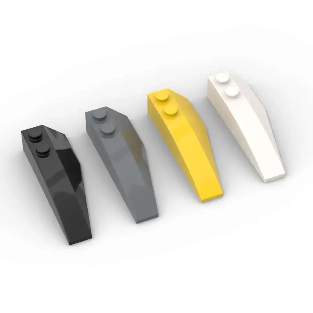 Moc 10 peças empilhamento 41748 montar cunha de tijolo substituível 6x2 bloco de construção esquerdo brinquedo criativo adultos meninos presente de feriado