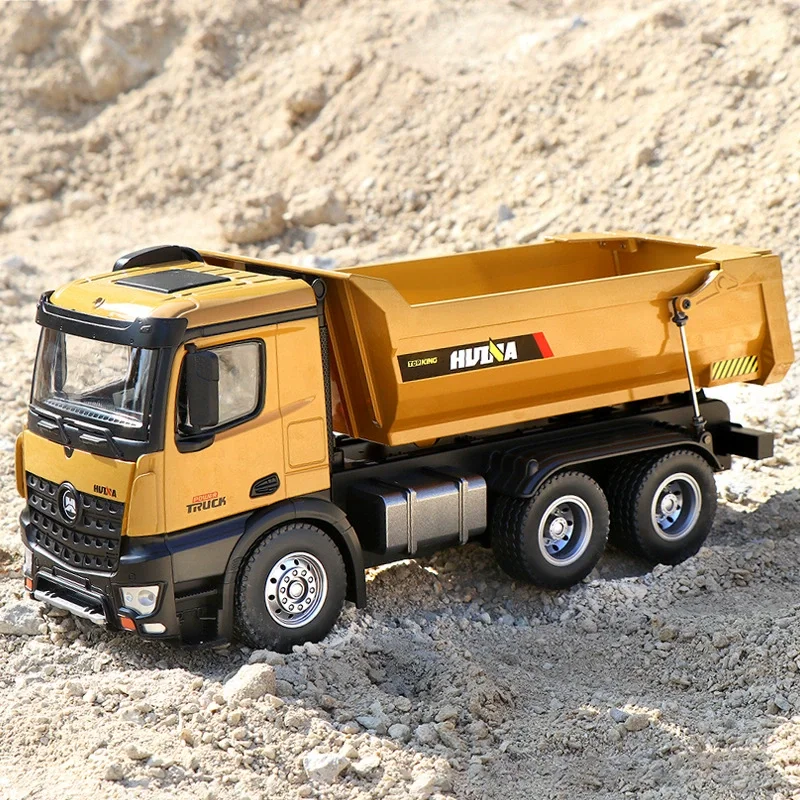 

Huina 1582 10CH 2.4G Wireless Alloy Loading & Unloading Remote Control Dump Truck 1:14 Scale Electric Children's Toy Model