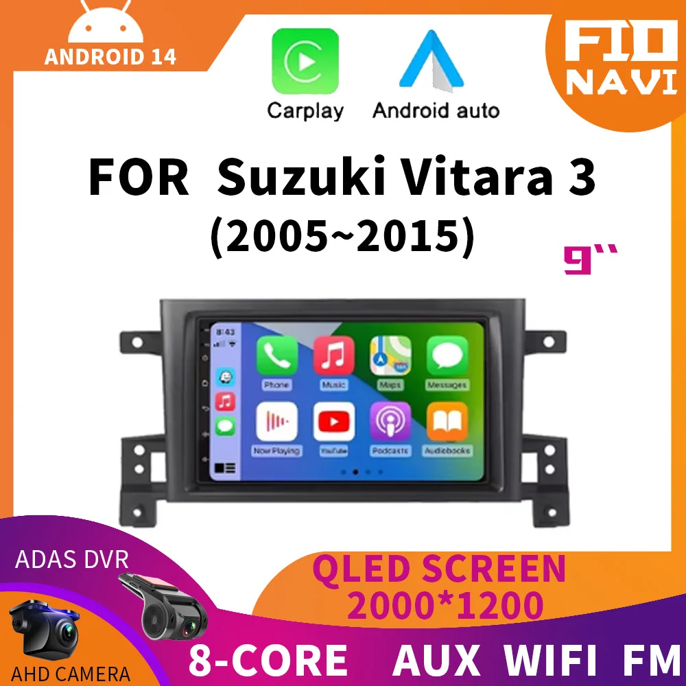 

Andriod 14 For Suzuki Grand Vitara 3 2005 - 2015 Car Radio Multimedia Video Player Navigation GPS Android No 2din 2 di