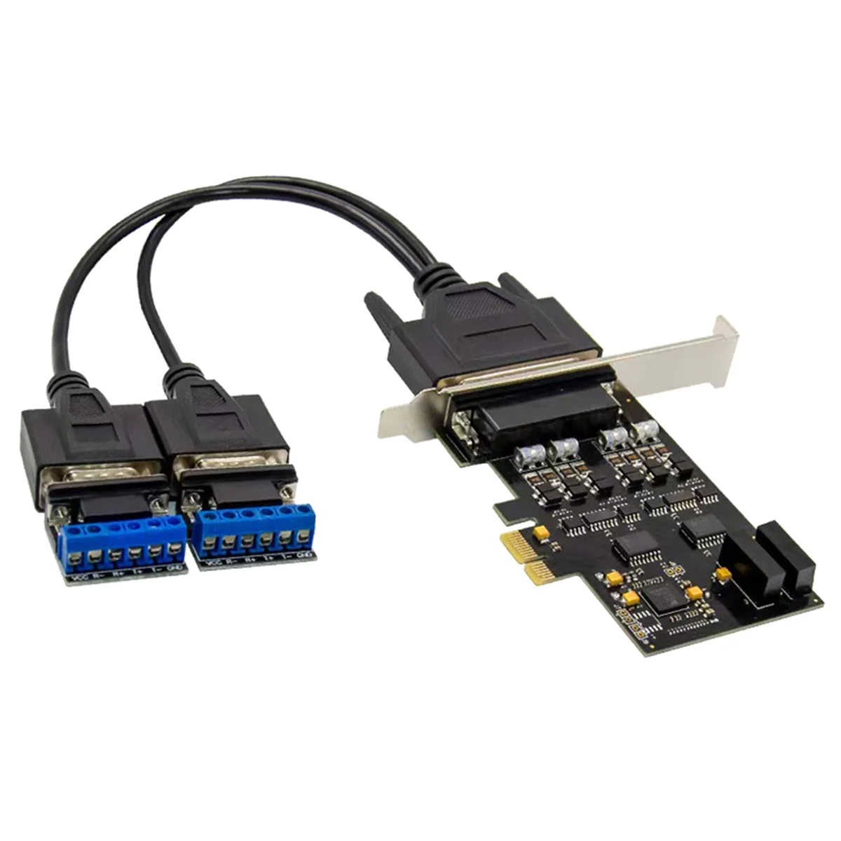 

Hot sale Parallel Port DB25 25Pin PCIE Riser Card PCIe X1 17V352 2SRS232/RS485 Communication Control Cards PCI-E Express Cards