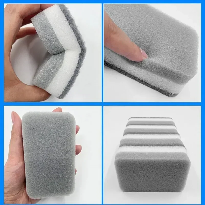 5PCS/Kitchen Sponge 3 Layer Cleaning Brush Reusable Cleaning Dishwashing Brush Cleaning Double Sided