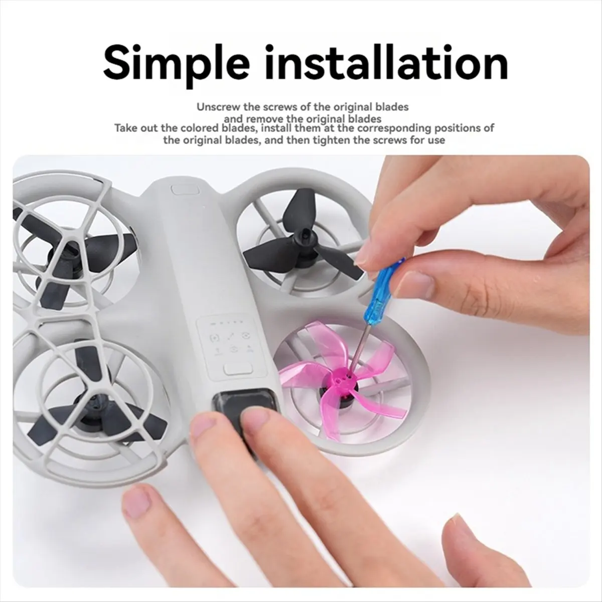 A99X 5-Blade Propeller for NEO Drone Colorful Propeller Blades Replacement Parts for NEO Accessories Grey